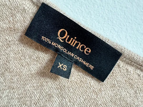 Quince 100% Mongolian Cashmere Cropped Tank in Oatmeal XS - Image 4
