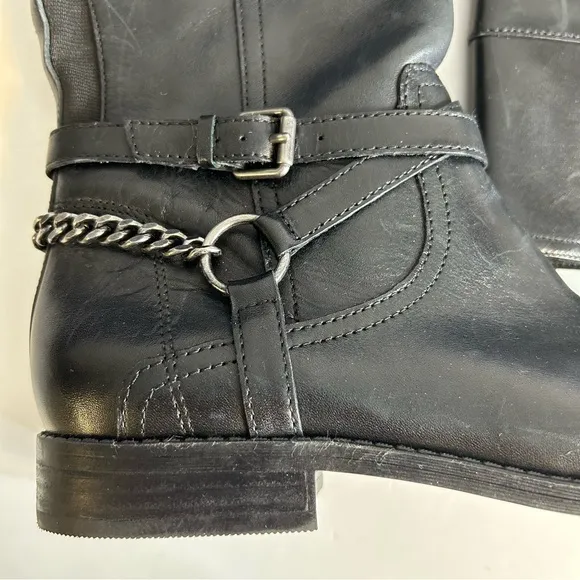 Marc Fisher Alexis Black Leather Riding Boot Size 7‎ - Image 8