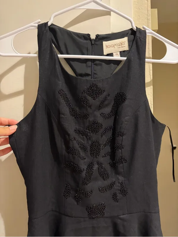 KEEPSAKE the Label Black Sleeveless Mini Dress with Embellished Bodice - Image 2