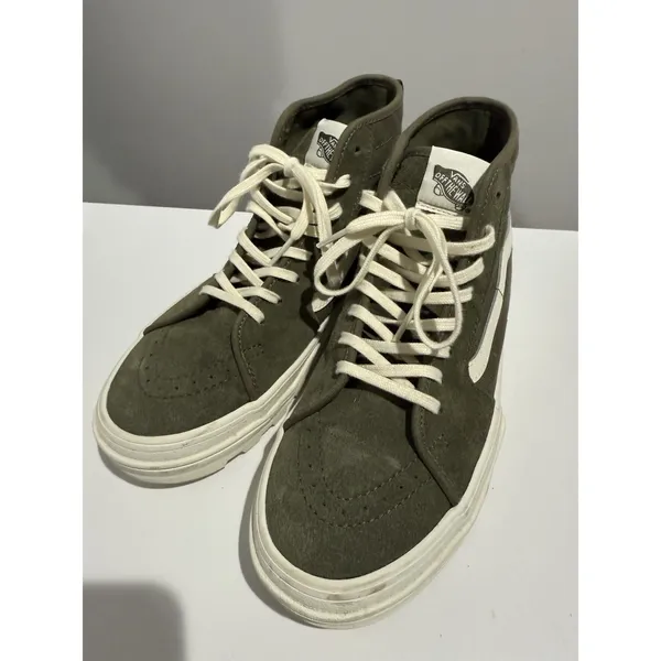 VANS Sentry Sk8-Hi WC Shoe Suede Canvas Green Women Sz 8‎ Casual Sneakers Y - Image 11