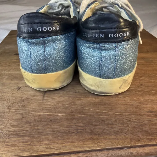 Golden Goose Superstar Blue Glitter 36 - Image 4