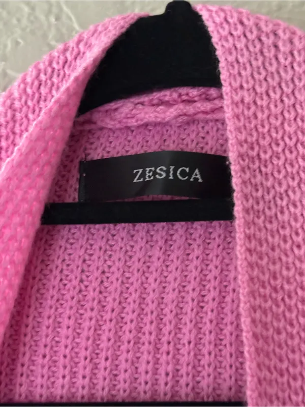 ZESICA XL Pastel Rainbow Colorblock Long Open Front Knit Cardigan Pockets - Image 10