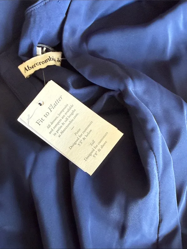 NWT Abercrombie & Fitch Navy Side Cut Out Maxi Dress Small NO BELT - Image 6