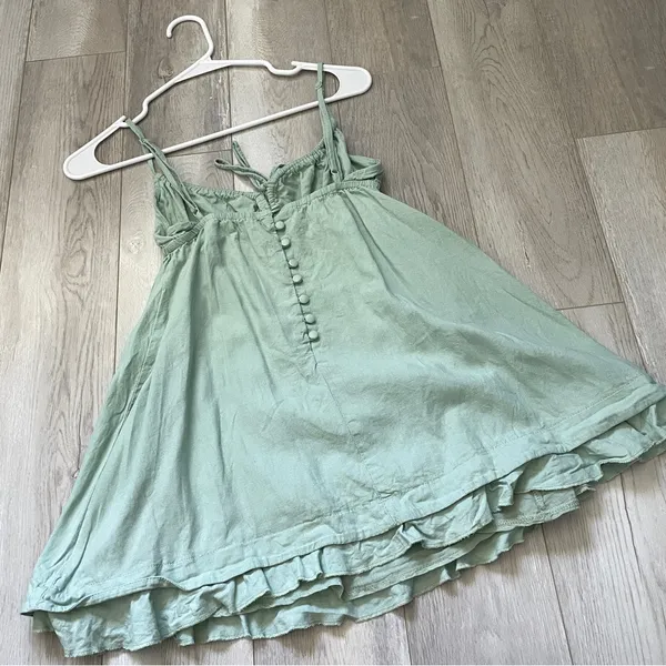 Princess Polly Dress linen empress of love mini womens Green (size 2) coquette - Image 8