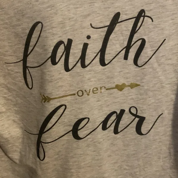Hooded Mid Sleeve Shirt - Faith over Fear - Image 2