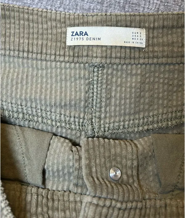 ZARA Corduroy Mini Skirt Button Front - Image 5