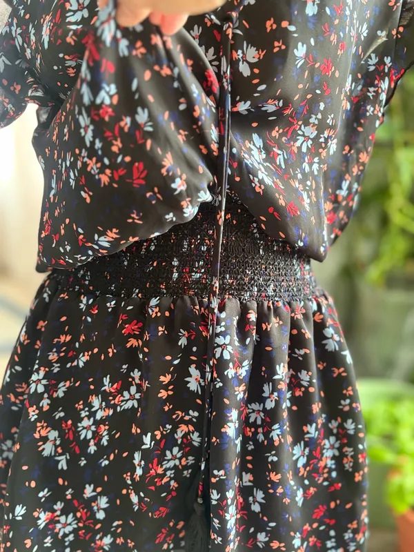 Parker Sheer Floral Print Dress - Image 3