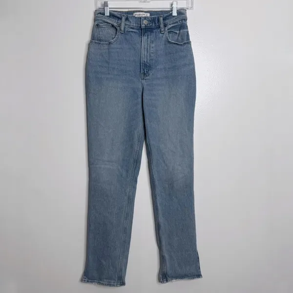 Abercrombie & Fitch Curve Love The 90's Straight Ultra High Rise‎ Size 26/2R - Image 2