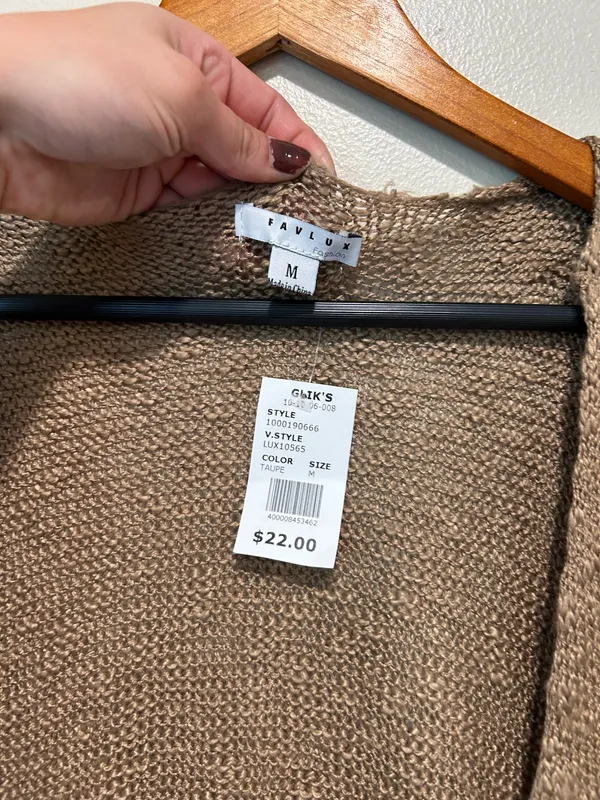 NWT crochet cardigan (M) Brown Size M - Image 6