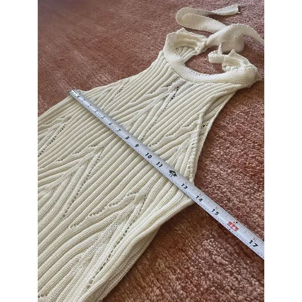 Knitted Cream Stretch Sleeveless Top Size S-L Brand New - Image 5