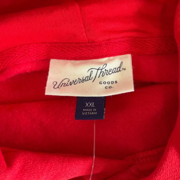 Universal Threads Red Love Graphic‎ Oversized Hoodie Sweatshirt XXL Flower Detail - Image 9