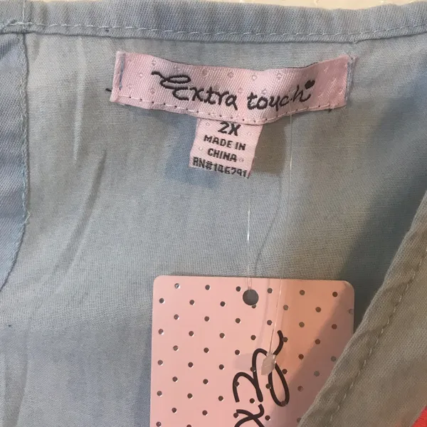 Extra Touch blouse SZ 2X Blue - Image 7