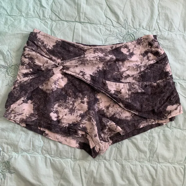 Free People Wrap Front Tie-Dye Shorts - Image 9