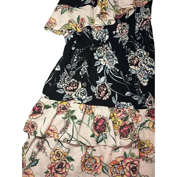 Aqua Pink Ruffle‎ One Shoulder Tiered Mini Dress Size XS - Image 8