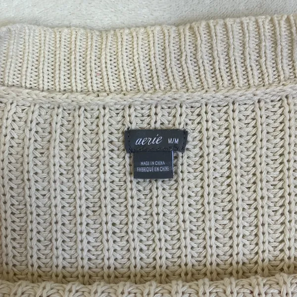 Aerie Women’s Oversized Long Sleeve Knit Sweater Size Medium - Image 5