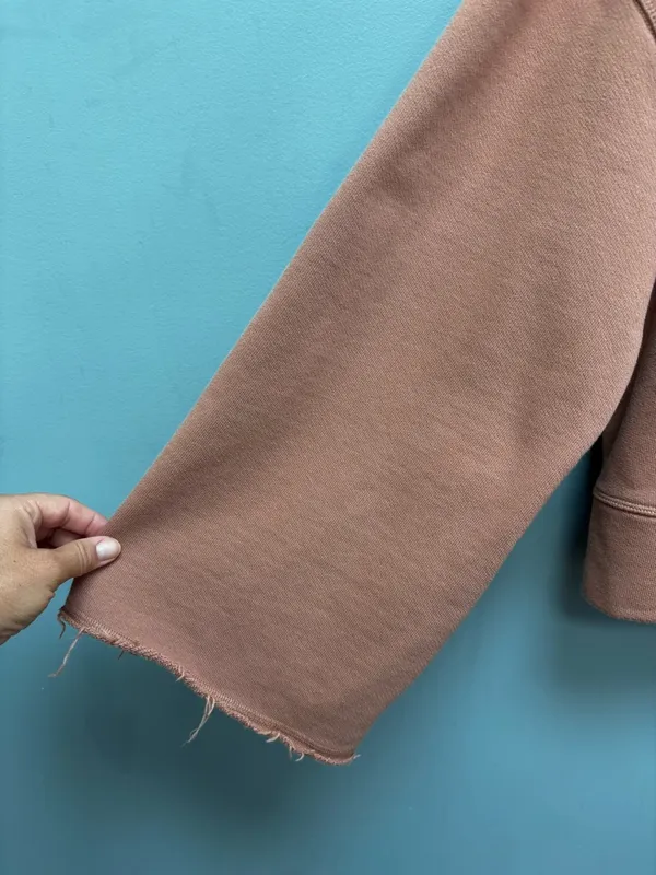 Alo Yoga Low Key Hoodie with Flare Sleeves in Mauve S - Image 4