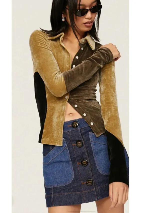 Open Product Paneled Velvet Top Rent the runway Preloved 1 $170 - Image 5