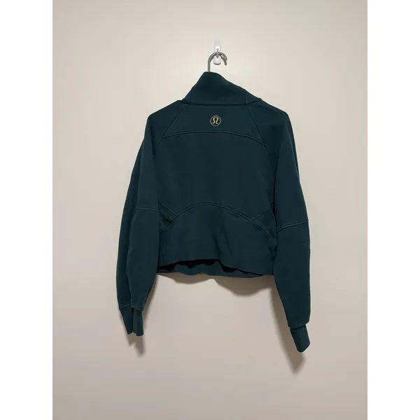 Lululemon Scuba Oversized Funnel Neck Half Zip Storm Teal Size Medium/Large - Image 4