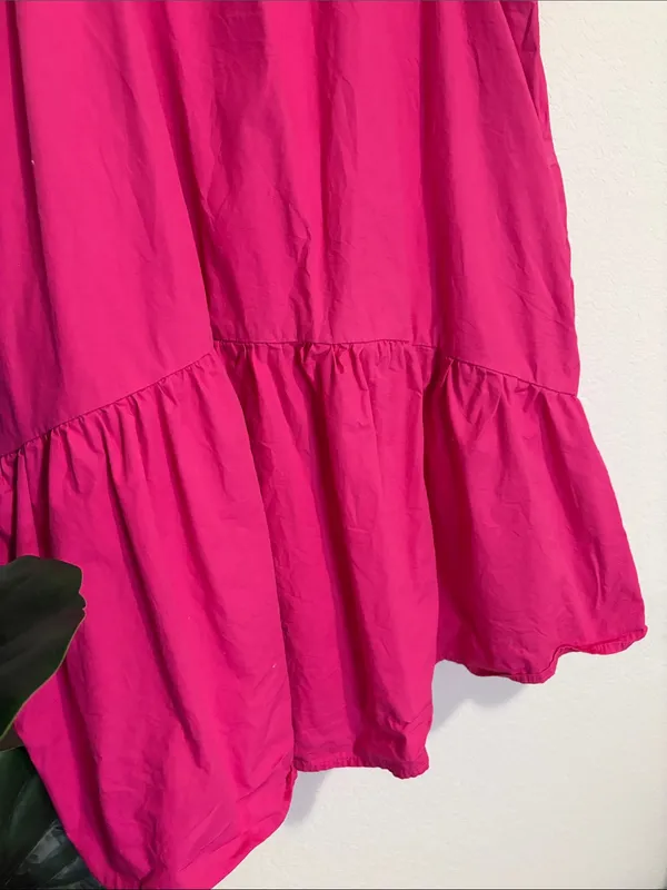 vestique Bright Pink Smocked Sleeveless Mini Dress - Image 4