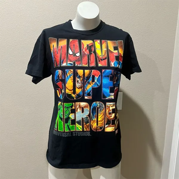 Marvel Super Heroes Unisex Graphic T-Shirt Multicolor Size M - Image 2