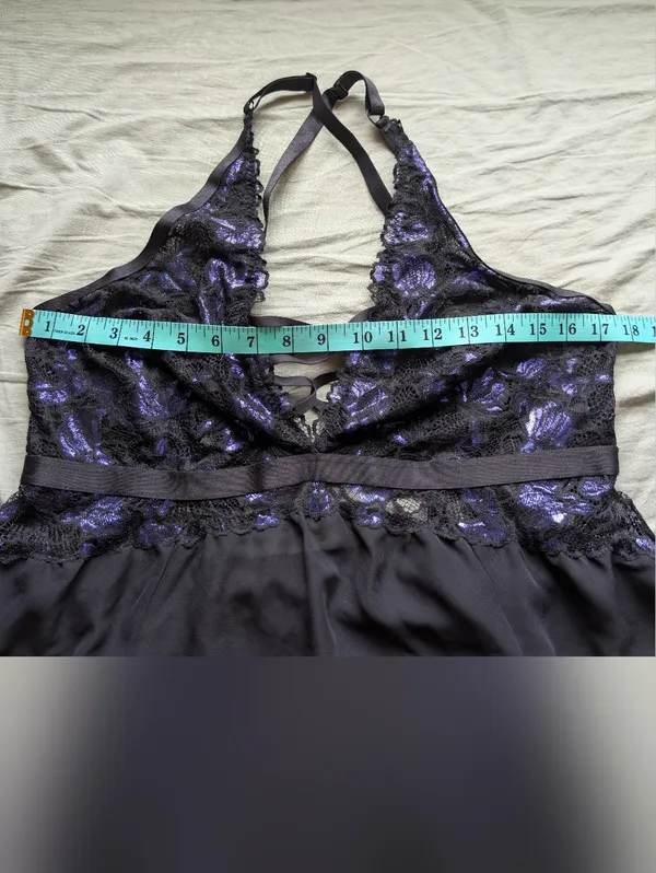 NWT Torrid Moody Butterflies Slip Dress 2X Black/Purple - Image 4
