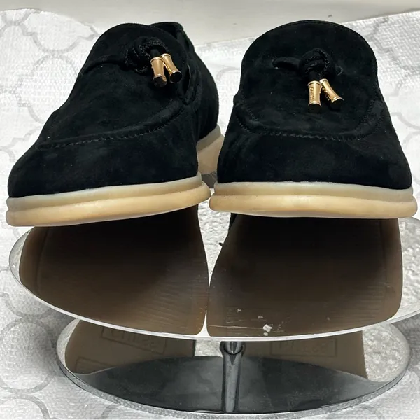 Guess Black Leather Aryana Suede Slip On Loafers Women’s Size 9M - Image 7