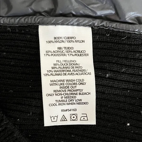 Calvin Klein Black and Gray Duck Down Filled Full Zip Puffer Vest - Size Large - Image 15