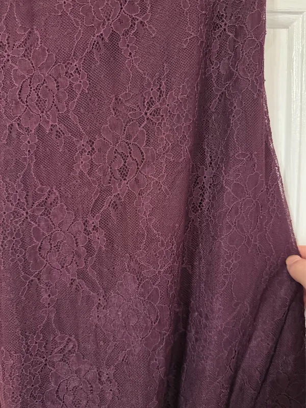 White Fox Cannes getaway lace maxi dress plum - Image 3