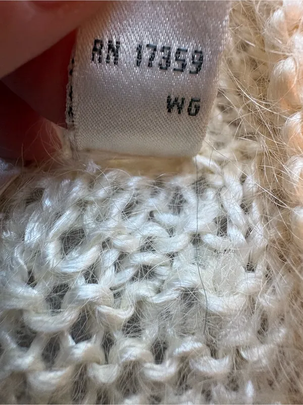 Vintage Linda Allard Ellen Tracy Mohair Blend Cardigan Vest S Cream - Image 5