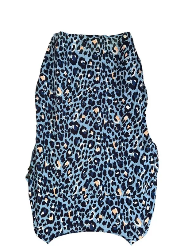 Umgee Blue Leopard Print Women’s Tunic Top - Lightweight Relaxed Fit Pockets - Image 4
