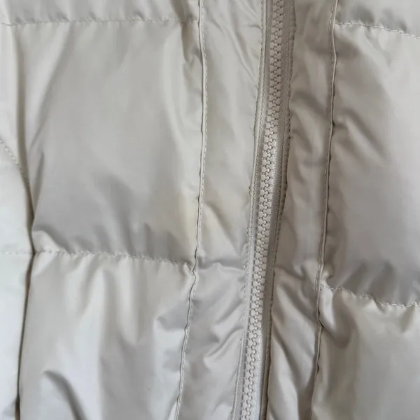 The North Face 550 Puffer Jacket Size Medium Women’s Cream Off White Down Hooded - Image 7
