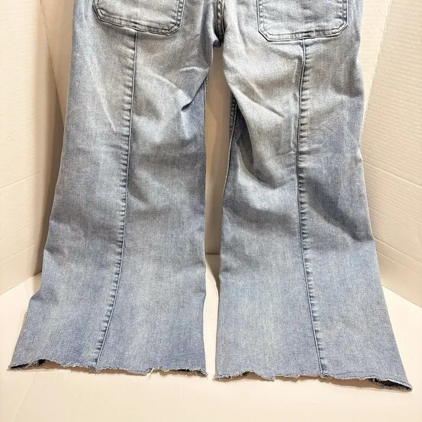 We The Free Hailey Low Rise Bell Bottom Jeans Raw Hem Size 28 Hippie Boho - Image 6