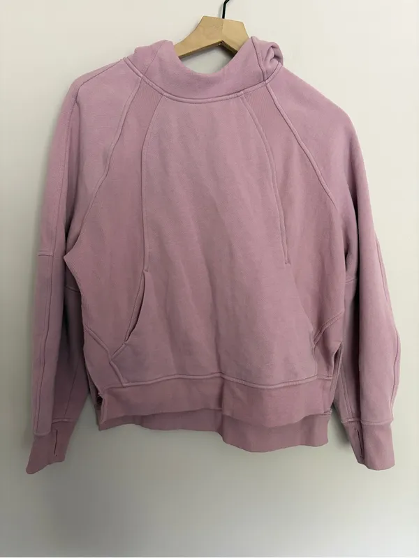 Lululemon Scuba Oversized Side-Slit Hoodie Rose Blush XS/S - Image 3