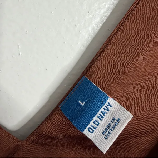 NWT Old Navy Cocoa Satin Summer Wedding Sleeveless Midi Slip Dress 12 Minimalist - Image 5
