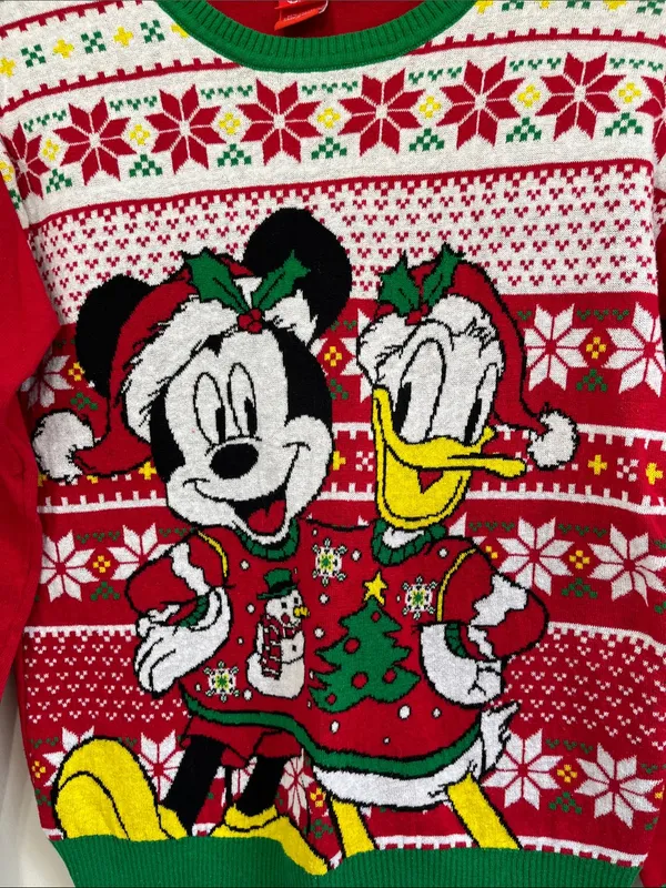 Disney Women's Long Sleeve Christmas Sweater Size Medium - Image 2