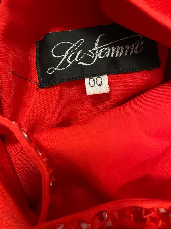 Red Formal Dress Size 00 - Image 6