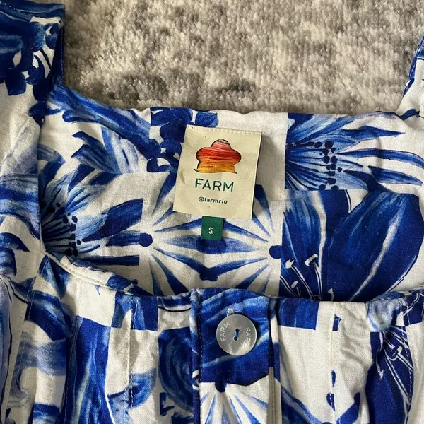 Farm Rio Garden Tiles Mini Dress - Image 3