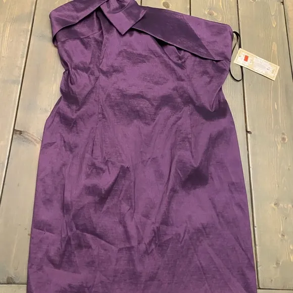 Beautiful eggplant one shoulder dress eureka‎ - Image 4