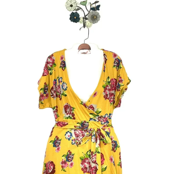 Matilda Jane Womens Alana Wrap Maxi Dress Size S Small Marigold Floral - Image 4
