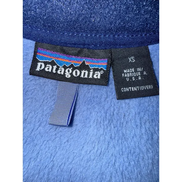 Vintage Patagonia Women’s XS Polartec Fleece Sherpa Vest Light Blue zip up - Image 2