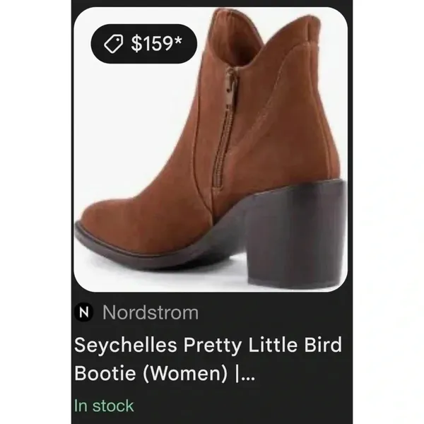 New Seychelles Pretty Little Bird Suede Cognac Brown Boots Fashion Booties Sz 8 - Image 16