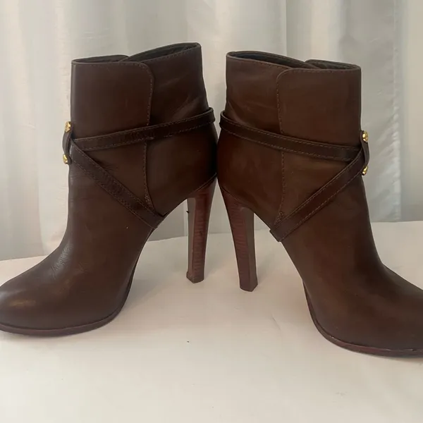 Tory Burch Brown Leather Ankle Boots - Image 7