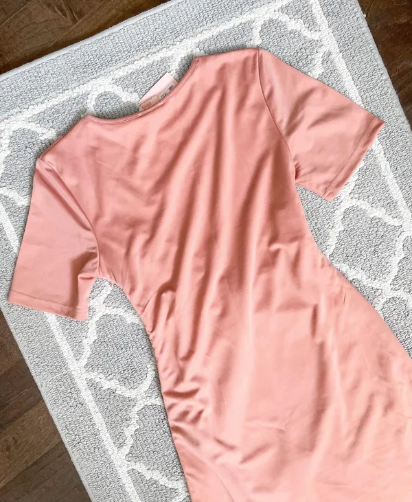 Showpo Blush Pink Front Knot Mini Dress - Image 10