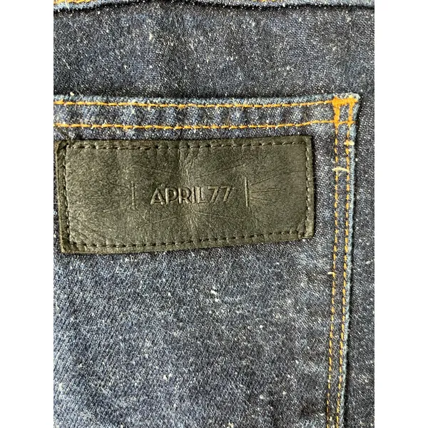 April77 Joey Skinny‎ Raw Denim Jeans Dark Wash Stretch Rocker Indie W 32 - Image 7