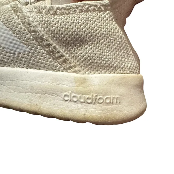 Adidas Cloudfoam Pure Shoes‎ Womens Size 8 White Knit Lace Up Running Athletic - Image 7