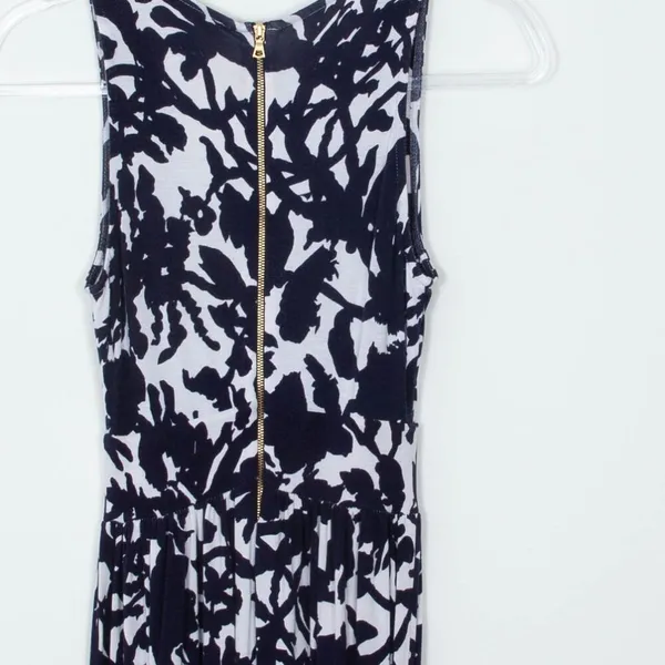Milly For Design Nation Blue and White Floral Sleeveless Maxi Dress‎ Womens XS - Image 9