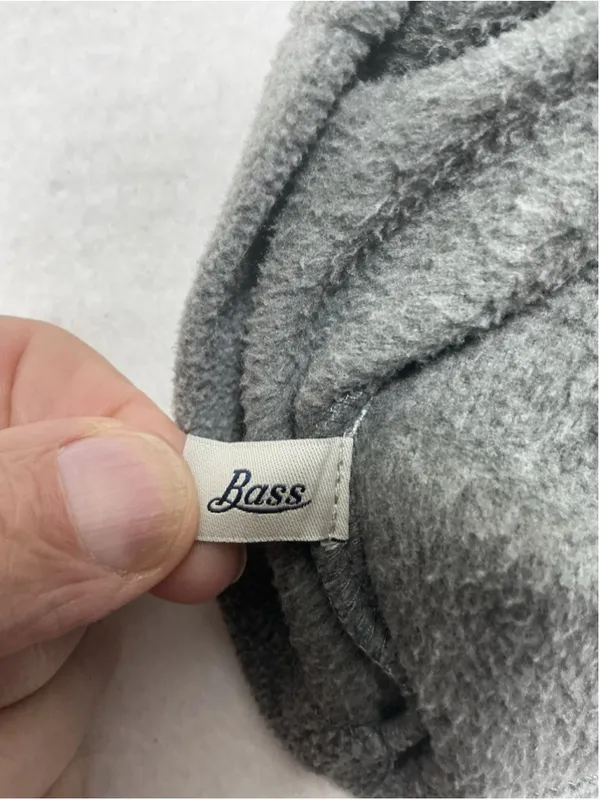 Womans Excellent Condition Bass Full Zip Fleece Vest Large Gray - Image 3