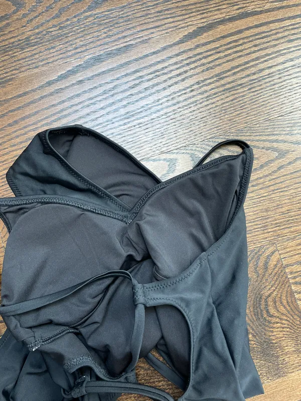 Aerie Black Full Coverage One Piece Swimsuit - Image 5