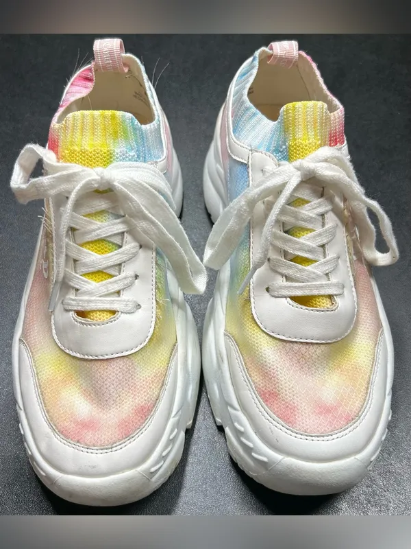 Juicy Couture Size 7.5 JC-Clarity Chunky Pastel Tie Dye Fashion Sneakers - Image 3