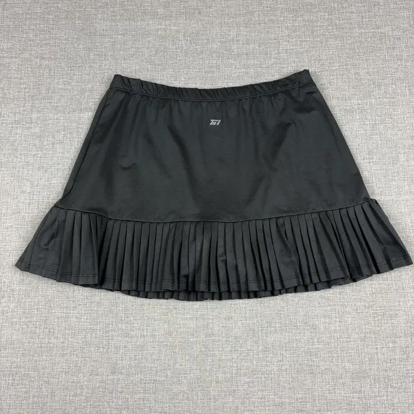 Tail Skirt Womens S Black Pleated Short Jersey Polyester Spandex Elastic Waist - Image 9
